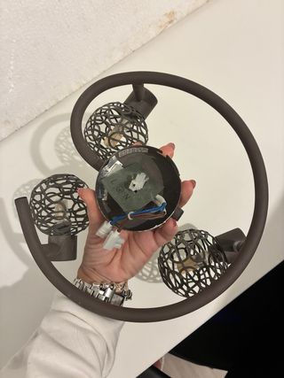 Lampada da soffitto marrone in metallo