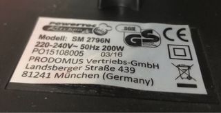 Cortafiambres PowerTec Kitchen SM 2796N