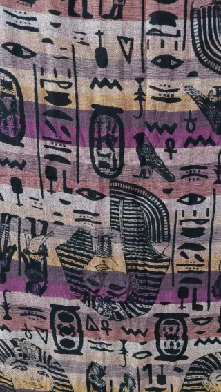 Manta de algodón con diseño egipcio