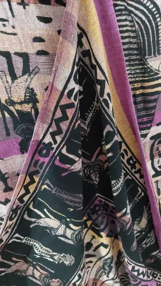 Manta de algodón con diseño egipcio