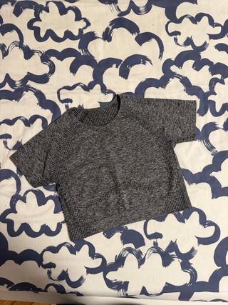 Top gris oscuro manga corta talla L