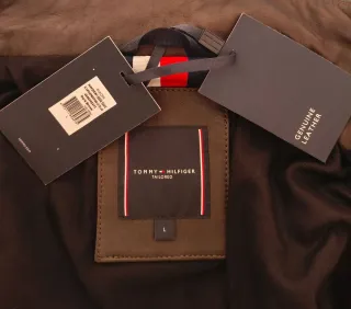 Giubbotto in pelle Tommy Hilfiger da uomo taglia L