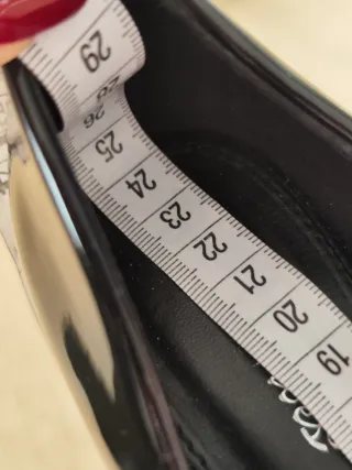 Décolleté donna vernice nero tacco 37