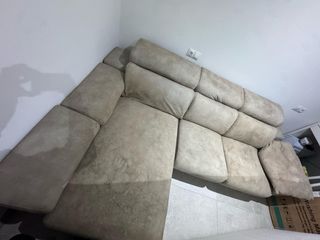 Sofá chaiselongue beige