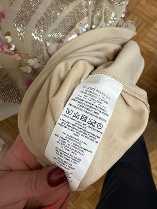 Vestido El Corte Inglés con abalorios