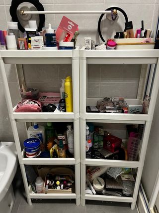 Carrello Ausiliare Bagno in Plastica Bianca