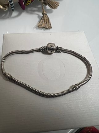 Pulsera Pandora Plata medida 19 cmts