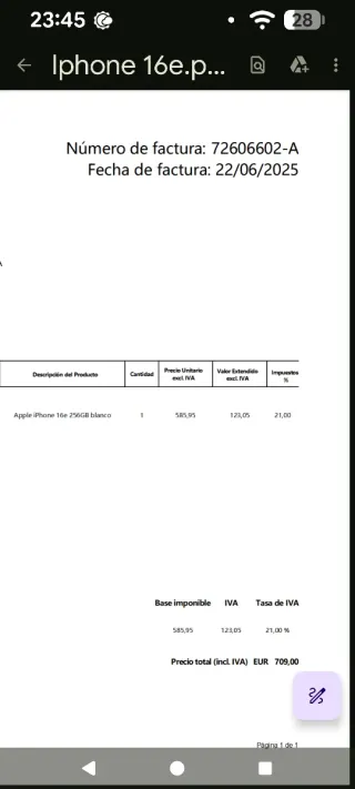 iPhone 16e 256GB Blanco