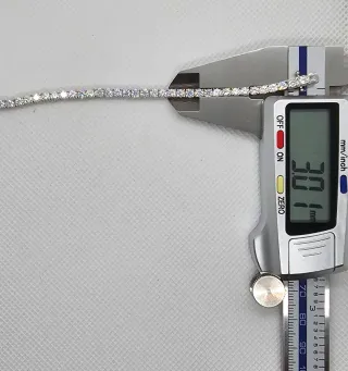 Pulsera Riviere Plata 925 con Piedras Blancas