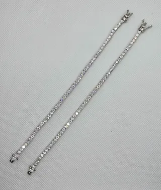 Pulsera Riviere Plata 925 con Piedras Blancas