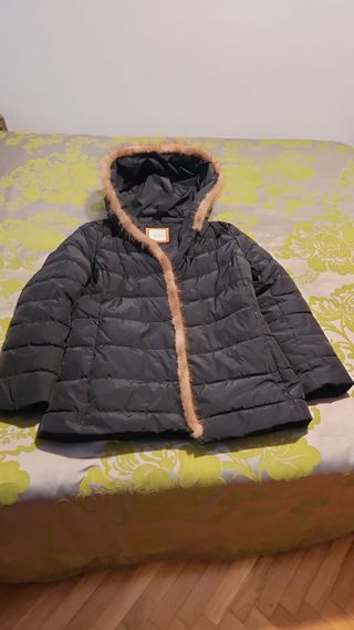 Parka Simorra Talla 42 Negra con Piel