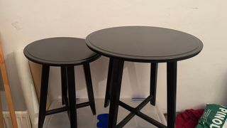 Mesa de centro redonda negra