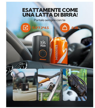 Compressore Aria Portatile 10.3 Bar Auto