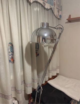 lámpara de pie flexible color plata