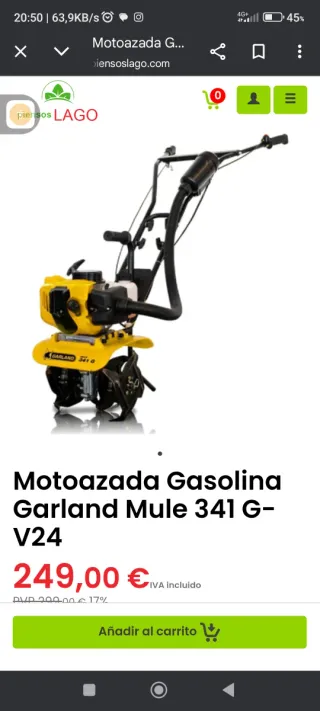 Motocultor Mula 341 G Garland 51.7 CC