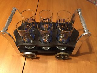 Set 6 Bicchieri Carrello Vintage