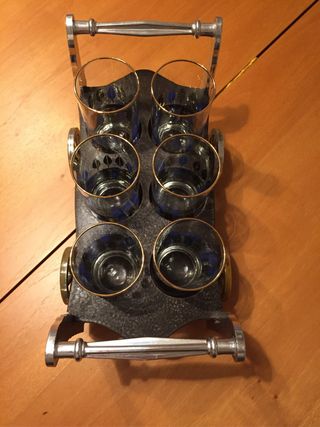 Set 6 Bicchieri Carrello Vintage