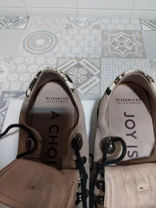 Zapatos Hispanitas Talla 39 Beige/Negro