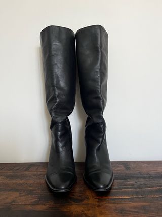 Botas altas piel Zara