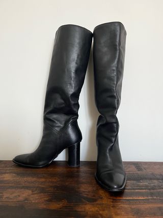 Botas altas piel Zara