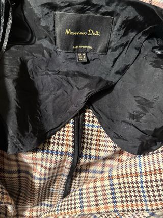 Abrigo Massimo Dutti cuadros