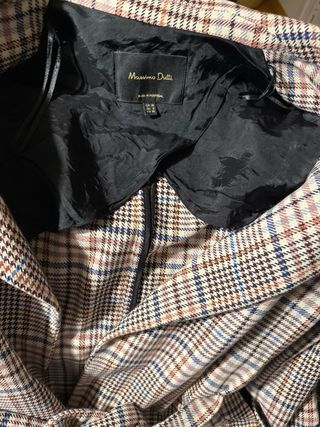 Abrigo Massimo Dutti cuadros