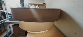 Lampadari tessuto beige/marrone