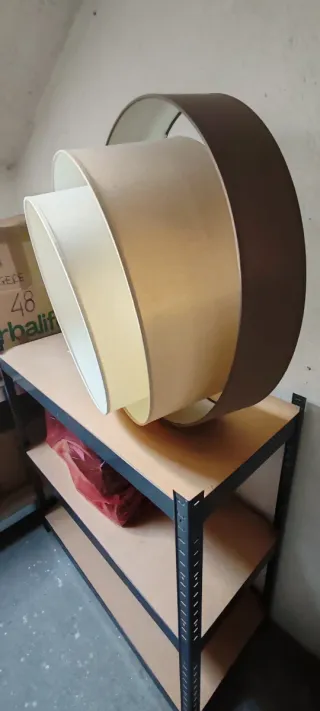 Lampadari tessuto beige/marrone