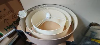 Lampadari tessuto beige/marrone