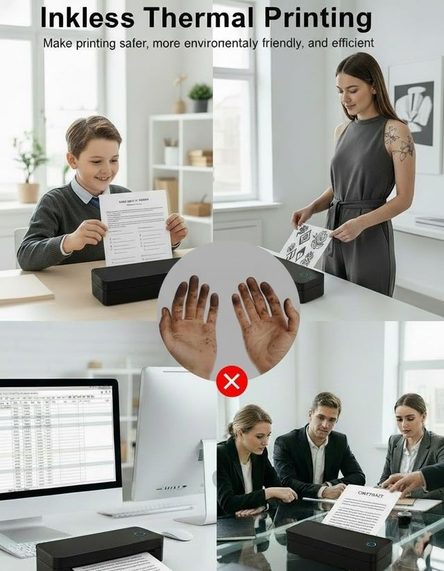 Impresora Tatuajes Térmica A4 Negra