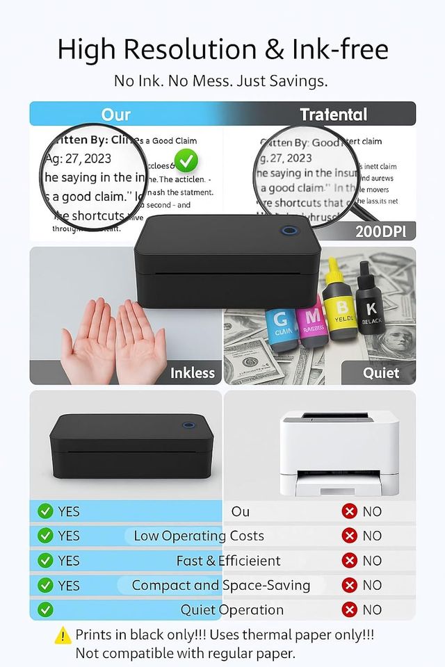 Impresora Tatuajes Térmica A4 Negra