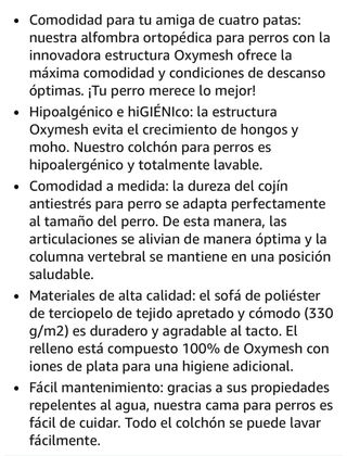 Colchoneta Ortopédica Perro Petformed Negra