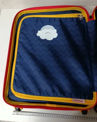 Valigia per bambini Travelite blu e gialla