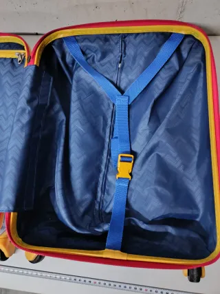 Valigia per bambini Travelite blu e gialla