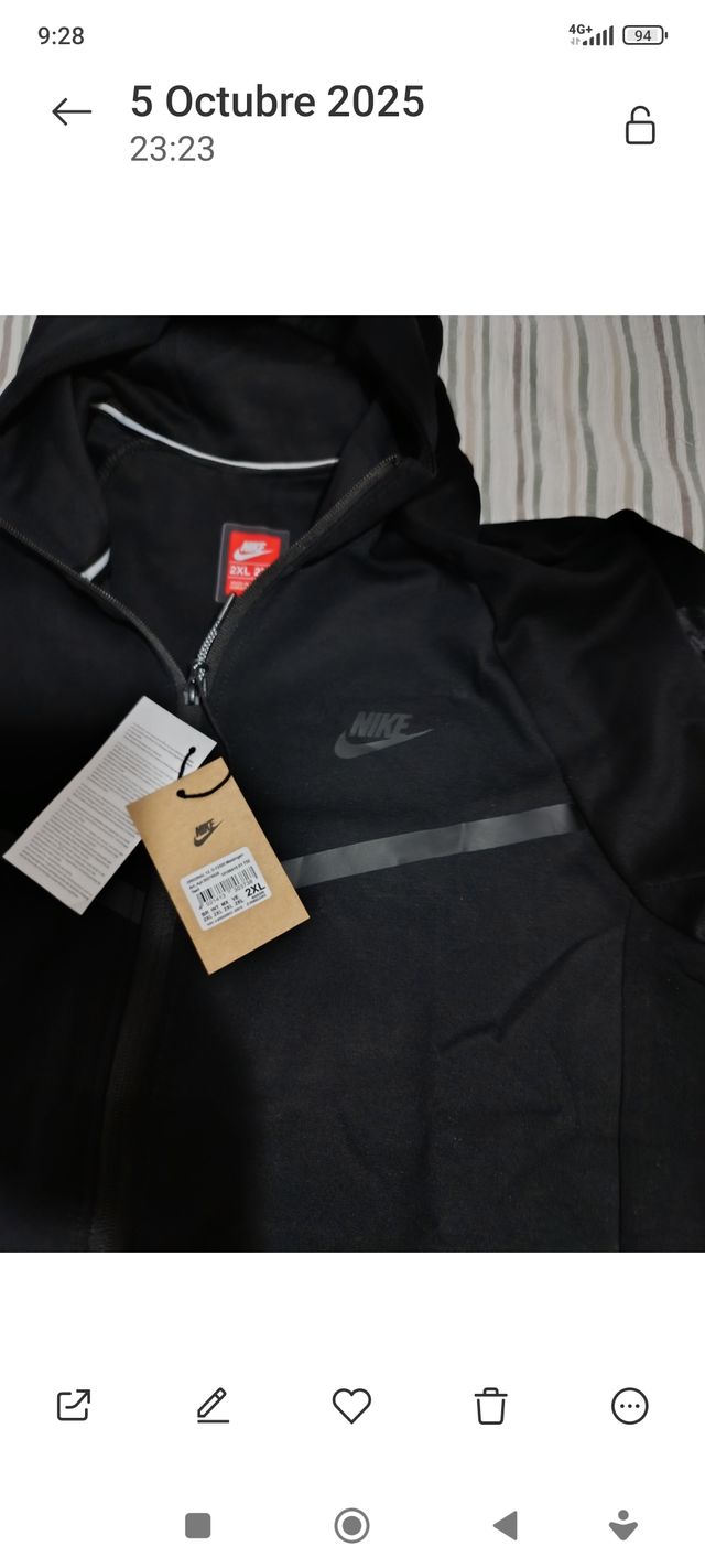 Chándal Nike Negro Talla XXL