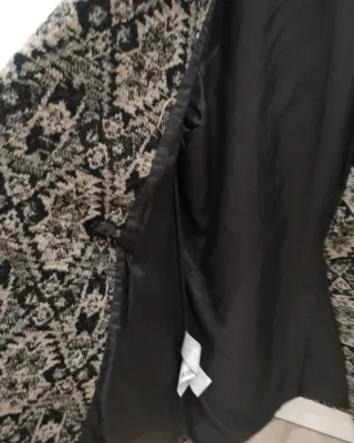 Cappotto Mango donna fantasia beige/nero