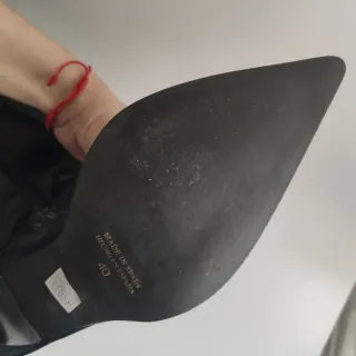 Botas altas negras piel tacón fino - Eva López