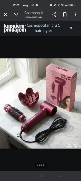 Cosmopolitan Set Estilismo Cabello 3 en 1