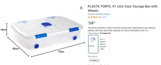 Caja Almacenaje PlasticForte 41L Transparente