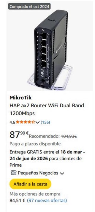 Router WiFi Mikrotik HAP ax2 Dual Band 1200Mbps