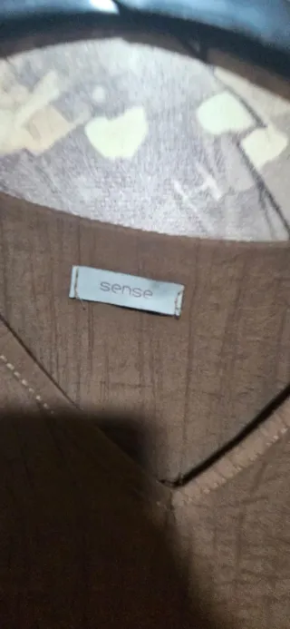 Blusa manga larga marrón chocolate