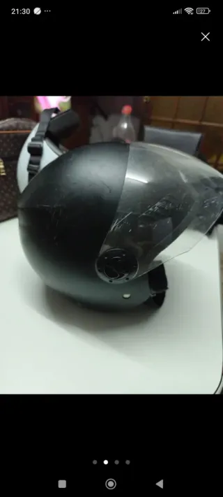 Lote de dos Cascos Moto SHIRO Blanco y negro