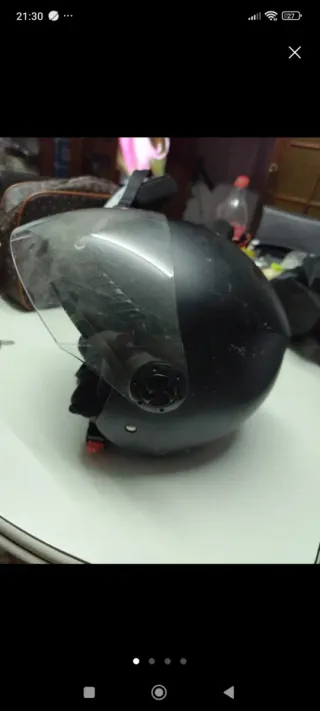 Lote de dos Cascos Moto SHIRO Blanco y negro