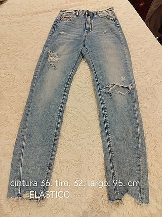 Vaqueros desgastados elásticos talla S