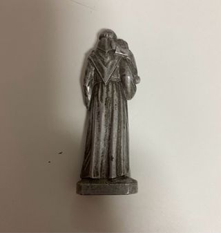 Miniatura Santo António em estanho antiga
