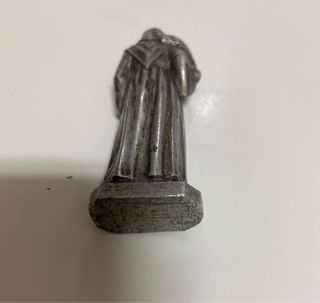 Miniatura Santo António em estanho antiga