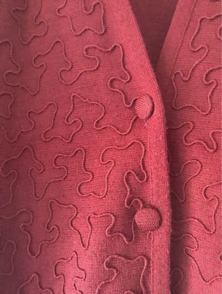 Cárdigan lana burdeos vintage T.XL/XXL