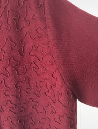 Cárdigan lana burdeos vintage T.XL/XXL