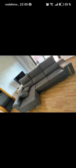 Divano Cheslong Grigio