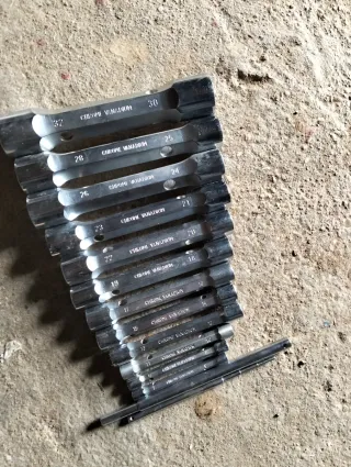 Juego de 12 llaves nuevas de tubo Chrome Vanadium